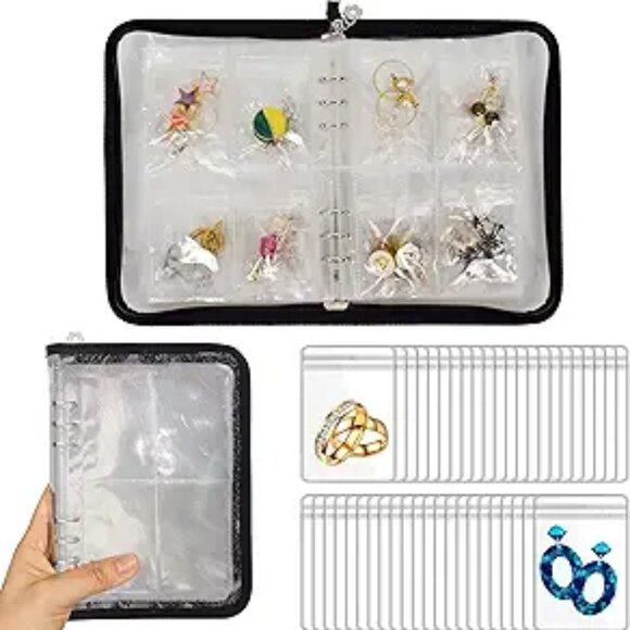Travel Jewelry Organizer Case Transparent Earring Necklace Ring Bracelet Storage - Picture 7 of 7